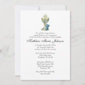 Traditionele katholieke Floral van de Heilige Comm Kaart (Achterkant)