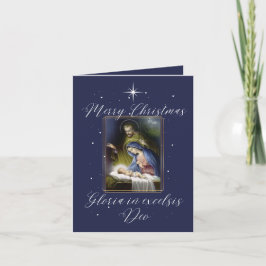Traditionele Katholieke Geboorte Kerstmis Kaart