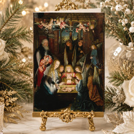 Traditionele katholieke geboorte Zegenrijke Maria  Kaart