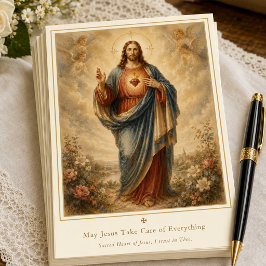 Traditionele katholieke Heilig Hart Jezus Overgave Kaart