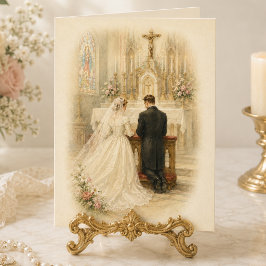 Traditionele katholieke huwelijksaltaar zegeningen kaart