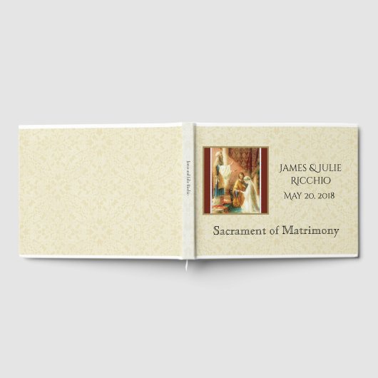 Traditionele katholieke huwelijksbruid bruidegom gastenboek (Volledig)