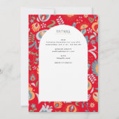 Traditionele katholieke huwelijksmis kaart (Achterkant)