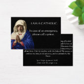 Traditionele katholieke ID-noodtoestand Heilige ge Visitekaartje (Bureau)