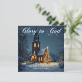 Traditionele Katholieke Kerk Kerst Feestdagenkaart (Staand voorkant)