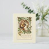 Traditionele Katholieke Kerst SAVE THE DATE Aankondigingskaart (Staand voorkant)
