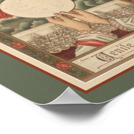 Traditionele katholieke Latijnse kerstanken Poster (Hoek)