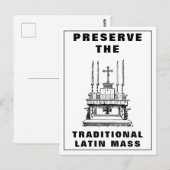 Traditionele katholieke Latijnse massaltar behoude Briefkaart (Voorkant / Achterkant)