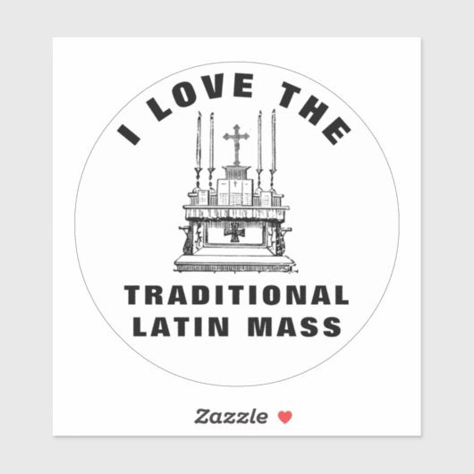 Traditionele katholieke Latijnse massaltar behoude Sticker (Vel)