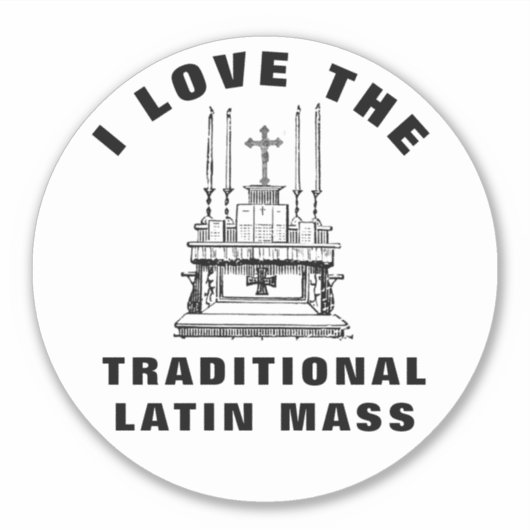 Traditionele katholieke Latijnse massaltar behoude Sticker (Voorkant)