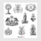 Traditionele Katholieke Maagd Maria Engelen Heilig Sticker (Vel)