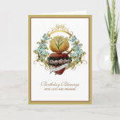 Traditionele katholieke maagd Mary Birthday Prayer Kaart (Voorkant)