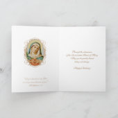 Traditionele katholieke maagd Mary Birthday Prayer Kaart (Binnen)