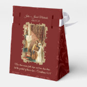 Traditionele katholieke Mary St. Joseph Damask Mar Bedankdoosjes (Achterkant)