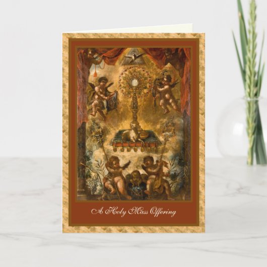 Traditionele katholieke massa die Eucharistisch aa Kaart (Voorkant)