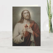 Traditionele katholieke massa met een heilig hart kaart (Voorkant)