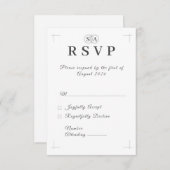 Traditionele Katholieke Monogrammed Response Kaart (Voorkant / Achterkant)