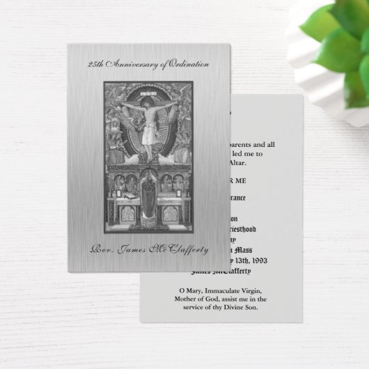 TRADITIONELE KATHOLIEKE PRIEST-ORDINATION HOLY-KAA VISITEKAARTJE (Bureau)