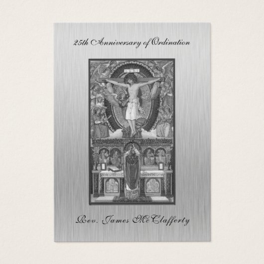 TRADITIONELE KATHOLIEKE PRIEST-ORDINATION HOLY-KAA VISITEKAARTJE (Voorkant)