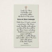 Traditionele katholieke priester gebeden religie visitekaartje (Achterkant)