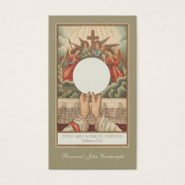 Traditionele katholieke priester gebeden religie visitekaartje