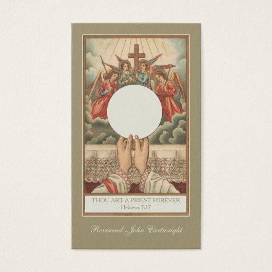 Traditionele katholieke priester gebeden religie visitekaartje (Voorkant)