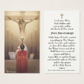 Traditionele katholieke priester gebeden religie visitekaartje (Voorkant /achterkant)