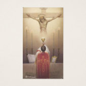 Traditionele katholieke priester gebeden religie visitekaartje (Voorkant)