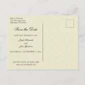 Traditionele katholieke SAVE the DATE Weduwen Aankondigingskaart (Achterkant)