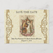 Traditionele katholieke SAVE the DATE Weduwen Aankondigingskaart (Voorkant)