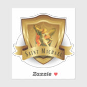 Traditionele katholieke St. Michael Shield Angel Sticker (Vel)