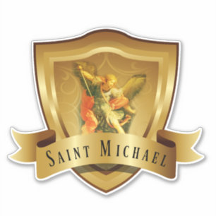 Traditionele katholieke St. Michael Shield Angel Sticker
