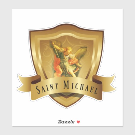 Traditionele katholieke St. Michael Shield Angel Sticker (Vel)