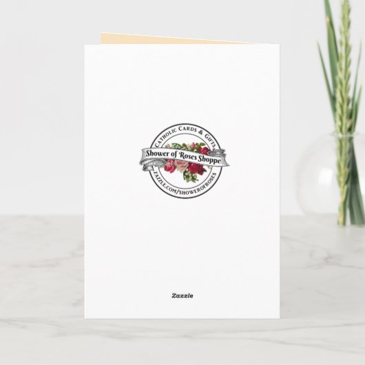 Traditionele katholieke St. Therese Dank u Kaart (Achterkant)