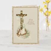 Traditionele katholieke sympathie condoleances Cru Kaart (Gele Bloem)