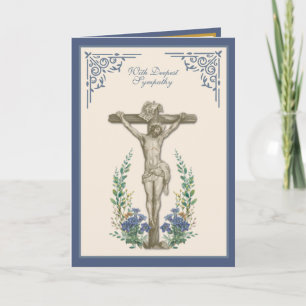 Traditionele katholieke sympathiescriptie Crucifix Kaart
