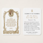 Traditionele Katholieke Trouw Heilige kaart (Voorkant /achterkant)