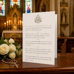 Traditionele katholieke trouwgast kledingkaart briefpapier
