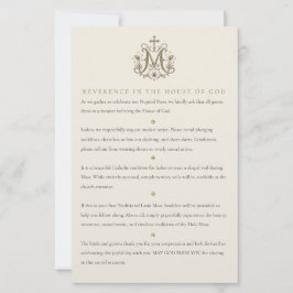 Traditionele katholieke trouwgast kledingkaart briefpapier