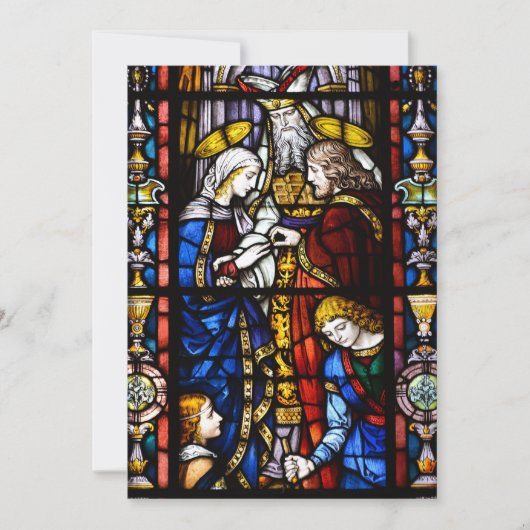 Traditionele katholieke trouwuitnodiging kaart (Voorkant)