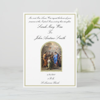 Traditionele Katholieke Trouwuitnodiging Maria Kaart