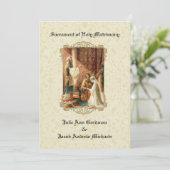 Traditionele katholieke trouwuitnodiging van goud kaart (Staand voorkant)