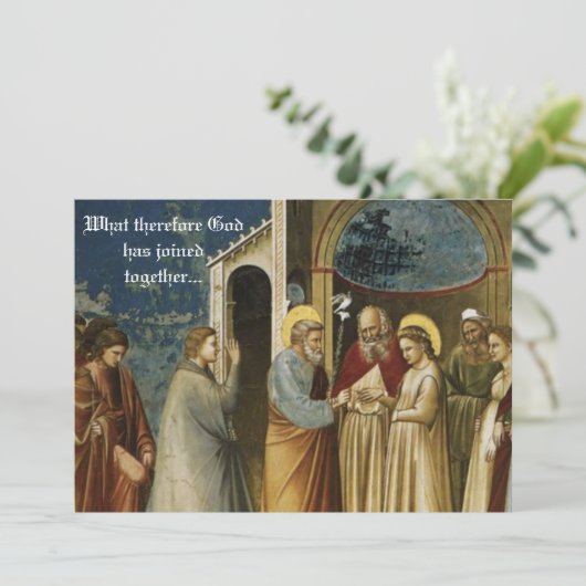 Traditionele katholieke uitnodiging tot Christelij (Staand voorkant)