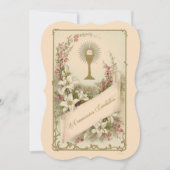 Traditionele katholieke uitnodiging tot  Communie (Voorkant)