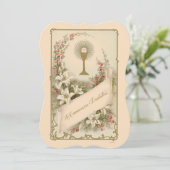 Traditionele katholieke uitnodiging tot  Communie (Staand voorkant)