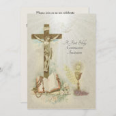 Traditionele katholieke uitnodiging tot  Communie (Voorkant / Achterkant)