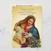 Traditionele katholieke uitnodiging tot  Communie (Voorkant / Achterkant)