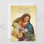 Traditionele katholieke uitnodiging tot  Communie (Voorkant)