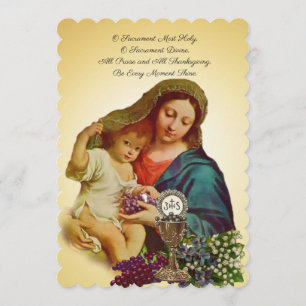 Traditionele katholieke uitnodiging tot  Communie