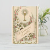 Traditionele katholieke uitnodiging tot  Communie (Staand voorkant)